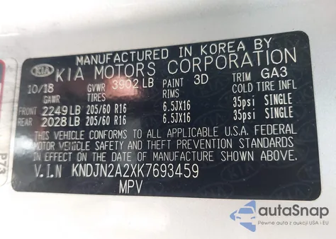 2019 Kia Soul from USA, damaged, VIN KNDJN2A2XK7693459